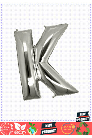 K Harf Folyo Balon Gümüş Renk 40 Inç Kız Erkek Çocuk Oyuncakları Eğitici Oyuncaklar