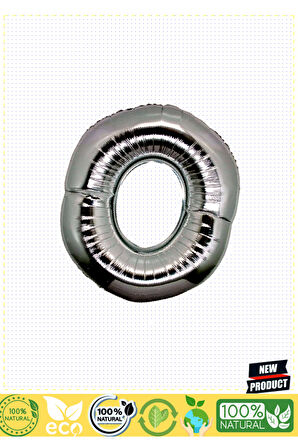 O Harf Folyo Balon Gümüş Renk 40 Inç Kız Erkek Çocuk Oyuncakları Eğitici Oyuncaklar
