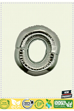 O Harf Folyo Balon Gümüş Renk 40 Inç Kız Erkek Çocuk Oyuncakları Eğitici Oyuncaklar