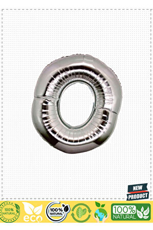 O Harf Folyo Balon Gümüş Renk 40 Inç Kız Erkek Çocuk Oyuncakları Eğitici Oyuncaklar