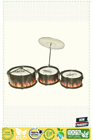 Lmn154 3 Parça Bateri Seti -limon Oyuncak Kız Erkek Çocuk Oyuncakları Eğitici Oyuncaklar