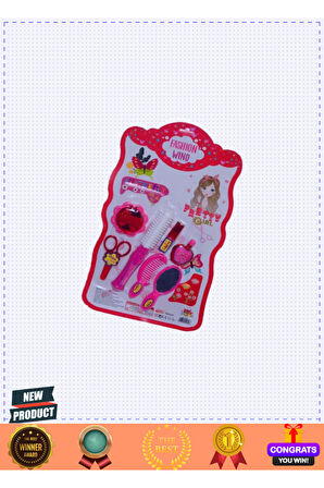 Zn-0597 Kartela Makyaj Ve Kuaför Seti -zeon Kız Erkek Çocuk Oyuncakları Eğitici Oyuncaklar