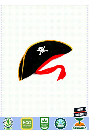 Yetişkin Boy Kadife Jack Sparrow Denizci Korsan Şapkası 50x20cm Kız Erkek Çocuk Oyuncakları E