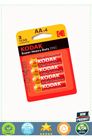 Kodakkk Çinko Karbon Blister Kalem Pil 4lü Aa Kız Erkek Çocuk Oyuncakları Eğitici Oyuncaklar