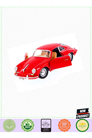 1:24 Bburagoo Porsche 356 B Coupe 1961 Kız Erkek Çocuk Oyuncakları Eğitici Oyuncaklar