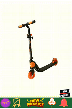 Evo 2 Tekerlekli Hafif Hız Scooter Turuncu Kız Erkek Çocuk Oyuncakları Eğitici Oyuncaklar