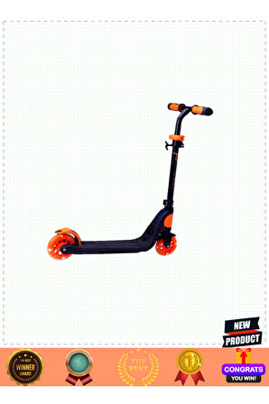 Evo 2 Tekerlekli Hafif Hız Scooter Turuncu Kız Erkek Çocuk Oyuncakları Eğitici Oyuncaklar
