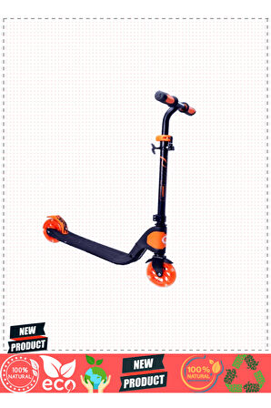 Evo 2 Tekerlekli Hafif Hız Scooter Turuncu Kız Erkek Çocuk Oyuncakları Eğitici Oyuncaklar