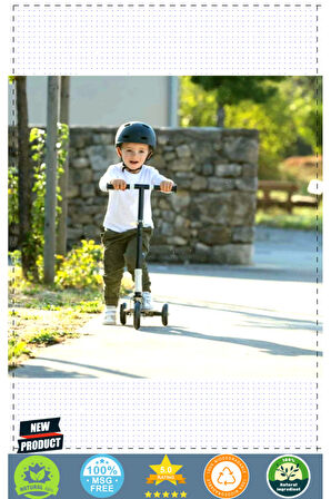 Smoby Ahşap 3w Katlanabilir Scooter 7600750908 Kız Erkek Çocuk Oyuncakları Eğitici Oyuncaklar