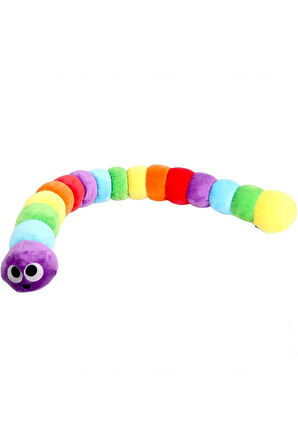Peluş Uzun Renkli Tırtıl 115cm Kız Erkek Çocuk Oyuncakları Eğitici Oyuncaklar