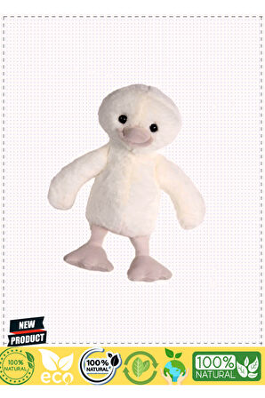 Uyku Arkadaşı Ördek Peluş Krem 34cm Kız Erkek Çocuk Oyuncakları Eğitici Oyuncaklar