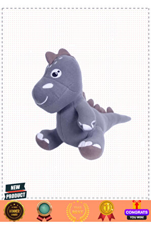 Dino Peluş Oyuncakgri 25cm Kız Erkek Çocuk Oyuncakları Eğitici Oyuncaklar