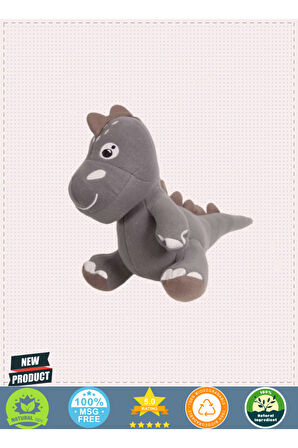 Dino Peluş Oyuncakgri 25cm Kız Erkek Çocuk Oyuncakları Eğitici Oyuncaklar