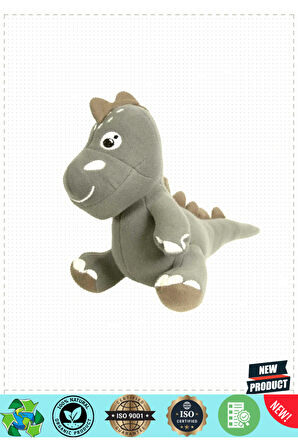 Dino Peluş Oyuncakgri 25cm Kız Erkek Çocuk Oyuncakları Eğitici Oyuncaklar