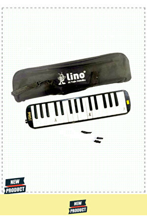 Lino 32 Tuşlu Bez Çantalı Melodika Siyah Kız Erkek Çocuk Oyuncakları Eğitici Oyuncaklar