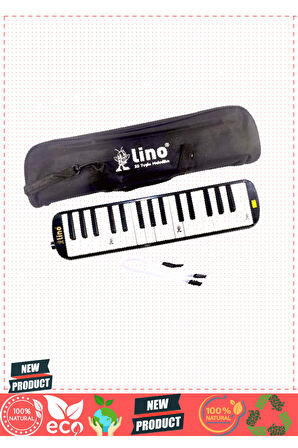 Lino 32 Tuşlu Bez Çantalı Melodika Siyah Kız Erkek Çocuk Oyuncakları Eğitici Oyuncaklar