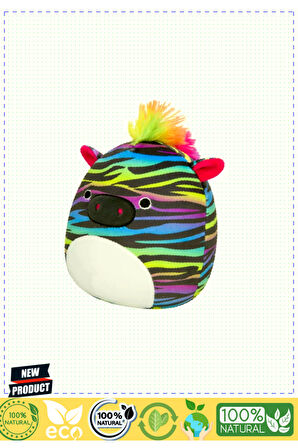 Squishmallowwww Zebra Safiyah 20cm Kız Erkek Çocuk Oyuncakları Eğitici Oyuncaklar