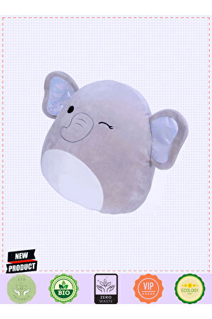 Squishmallowwww Gümüş Fil 20cm Kız Erkek Çocuk Oyuncakları Eğitici Oyuncaklar