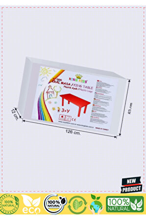 Kral Masa Plastik Ayaklı Mavi Kız Erkek Çocuk Oyuncakları Eğitici Oyuncaklar