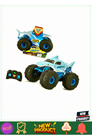 1:15 Monster Jam Megalodon Storm Kumandalı Amfibi Araç Kız Erkek Çocuk Oyuncakları Eğitici Oy