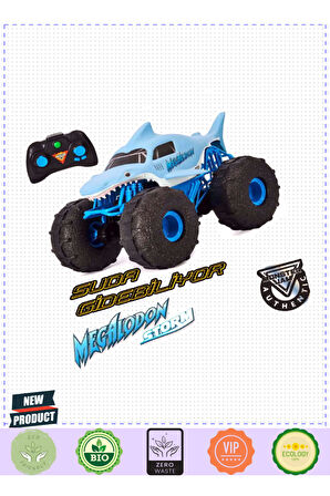 1:15 Monster Jam Megalodon Storm Kumandalı Amfibi Araç Kız Erkek Çocuk Oyuncakları Eğitici Oy