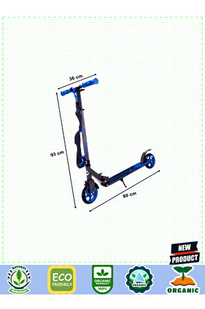 Evo Flexi 2 Tekerlekli Scooter Mavi Kız Erkek Çocuk Oyuncakları Eğitici Oyuncaklar