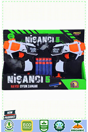 Nişancı 5 Sünger Dart Atan 10 Dartlı Oyuncak Kız Erkek Çocuk Oyuncakları Eğitici Oyuncaklar