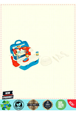 Aksesuarlı Çantalı Veteriner Seti 21 Parça Kız Erkek Çocuk Oyuncakları Eğitici Oyuncaklar