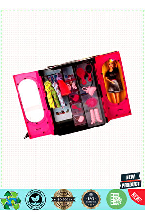 Şık Dolabım Aksesuarlı Bebek 5 Litre Kız Erkek Çocuk Oyuncakları Eğitici Oyuncaklar