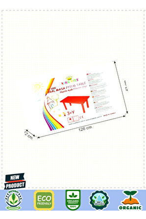 Kral Masa Plastik Ayaklı Kırmızı Kız Erkek Çocuk Oyuncakları Eğitici Oyuncaklar