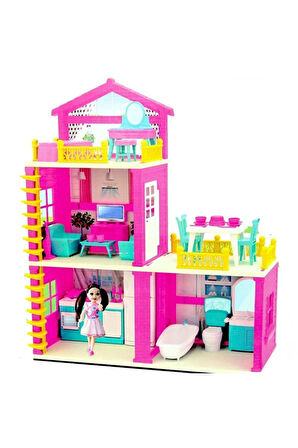 Lola'nın 3 Katlı Rüya Evi Seti Kız Erkek Çocuk Oyuncakları Eğitici Oyuncaklar