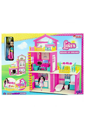 Lola'nın 3 Katlı Rüya Evi Seti Kız Erkek Çocuk Oyuncakları Eğitici Oyuncaklar