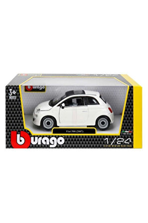 Bburagoo 1:24 Fiat 500 2007 Model Araba Kız Erkek Çocuk Oyuncakları Eğitici Oyuncaklar