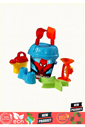 Spidermaning Büyük Kova Set 5 Litre Kız Erkek Çocuk Oyuncakları Eğitici Oyuncaklar