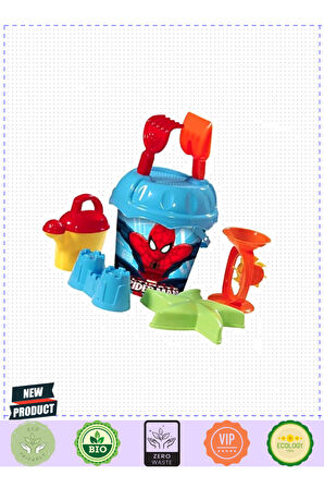 Spidermaning Büyük Kova Set 5 Litre Kız Erkek Çocuk Oyuncakları Eğitici Oyuncaklar
