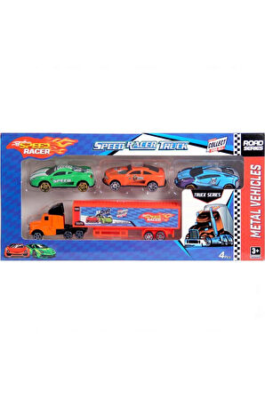 Speed Racer Road Series Truck Metal Model Araba Seti toy-40 Kız Erkek Çocuk Oyuncakları Eğiti
