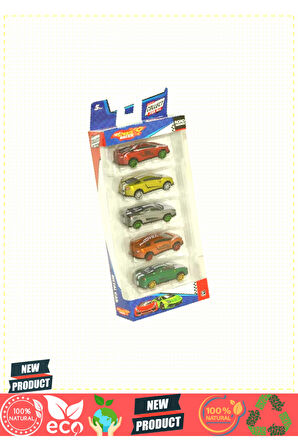 Speed Racer Road Series Metal Model Araba Seti 5'li Kız Erkek Çocuk Oyuncakları Eğitici Oyunc