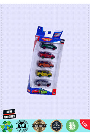 Speed Racer Road Series Metal Model Araba Seti 5'li Kız Erkek Çocuk Oyuncakları Eğitici Oyunc