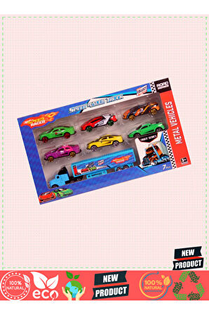 Speed Racer Road Series Truck Metal Model Araba Seti toy-46 Kız Erkek Çocuk Oyuncakları Eğiti