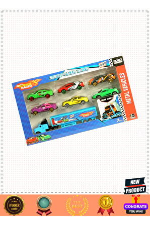 Speed Racer Road Series Truck Metal Model Araba Seti toy-46 Kız Erkek Çocuk Oyuncakları Eğiti