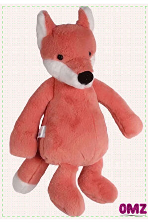 Uyku Arkadaşı Tilki Peluş Somon 50cm Kız Oyuncakları Erkek Cocuk Egitici Montessori Oyuncak