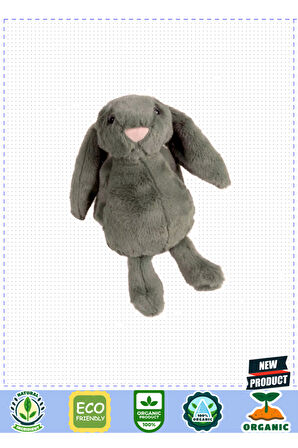 Uyku Arkadaşı Tavşan Peluş Antrasit 34cm Kız Erkek Çocuk Oyuncakları Eğitici Oyuncaklar