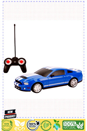 1:24 Mustang Shelby Gt500 Işıklı Uzaktan Kumandalı Araba 2 Set Kız Erkek Çocuk Oyuncakları Eği