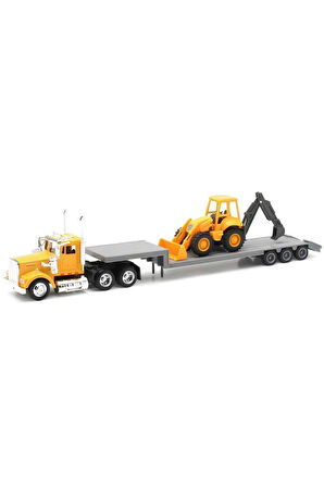 1:43 Long Haul Kenworth Taşıyıcı Tır Ve Dozer Kız Erkek Çocuk Oyuncakları Eğitici Oyuncaklar