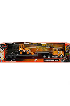 1:43 Long Haul Kenworth Taşıyıcı Tır Ve Dozer Kız Erkek Çocuk Oyuncakları Eğitici Oyuncaklar