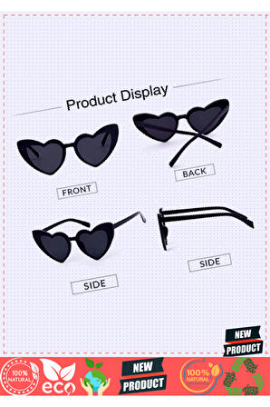 Siyah Renk Kalp Şekilli Parti Gözlüğü 15x5cm Kız Erkek Çocuk Oyuncakları Eğitici Oyuncaklar