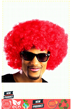 Kırmızı Renk Kıvırcık Afro Bonus Peruk Kız Erkek Çocuk Oyuncakları Eğitici Oyuncaklar