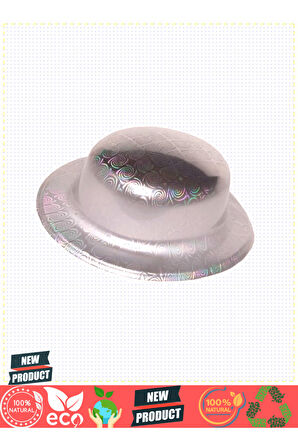 Gümüş Renk Hologramlı Plastik Yuvarlak Melon 27x24cm Kız Erkek Çocuk Oyuncakları Eğitici Oyun