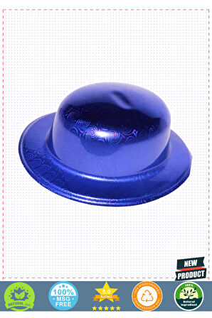 Mavi Renk Hologramlı Plastik Yuvarlak Melon 27x24cm Kız Erkek Çocuk Oyuncakları Eğitici Oyunc