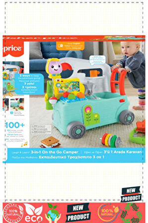 HCK81 Fisherr-Pricee® LnL 3'ü1 Arada Karavan-Türkçe ve İngilizce 5 Litre Kız Erkek Çocuk Oyuncaklar